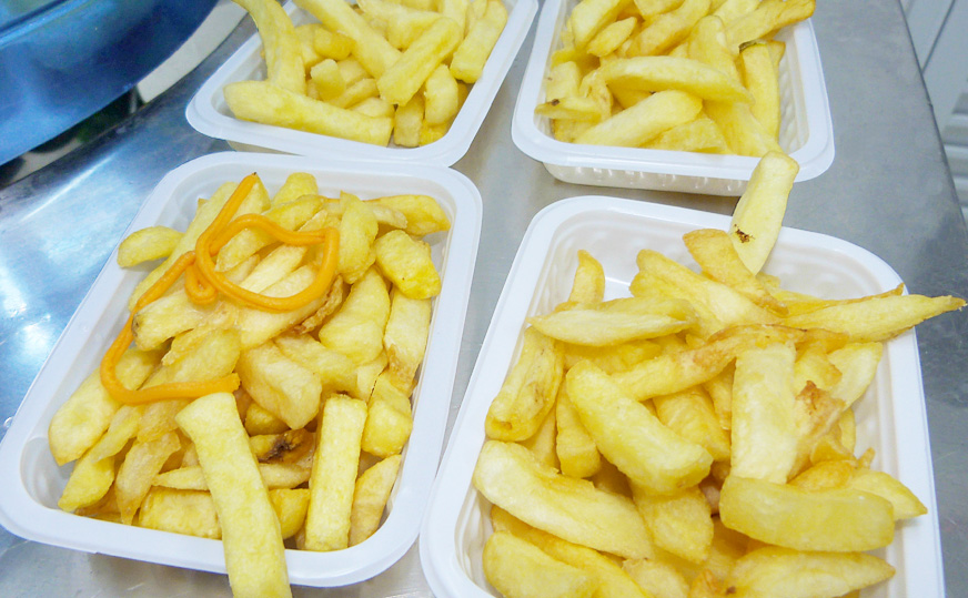 Barraquinha de fritas para festa teen